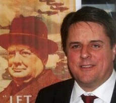 Nick Griffin MEP Churchill imagery