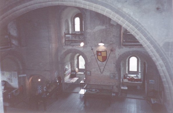 Hedingham Castle interior. Click for brief account