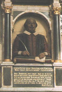 Shakespeare Monument in Stratford-on-Avon church