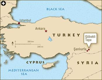 Map of Turkey with Gobleki Tepe
