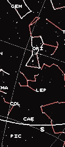 Orion elevated in the southern sky at Giza